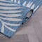World Rug Gallery Contemporary Palm Leaves Textured Flat Weave Indoor/Outdoor Runner Rug 2'x7' Blue 111BLUE2X7 - alternate 4